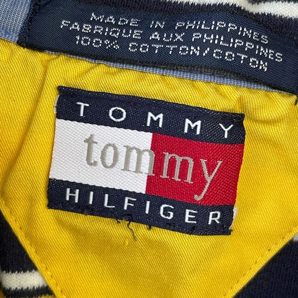 Tommy Hilfiger Navy and Yellow Striped Shirt - Picture 4 of 4